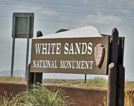 White Sands national Monument sign